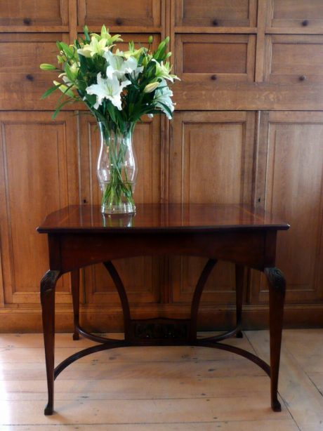 Art Nouveau mahogany inlaid table