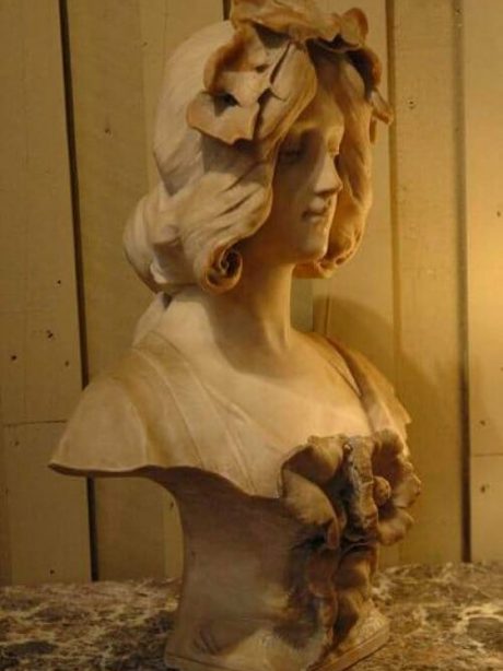 Art nouveau Alabaster statue c.1890