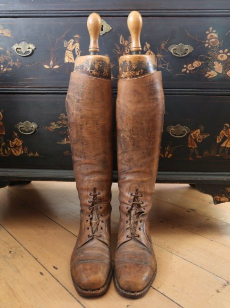 A pair of English leather gentleman's riding boots c.1910