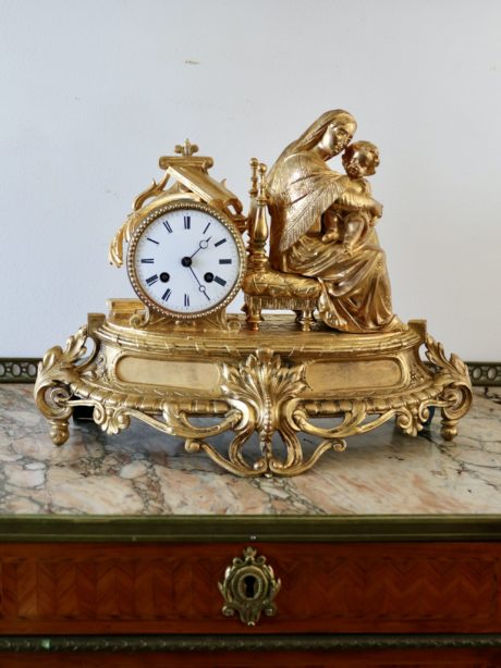 19th century French Bronze desk clock