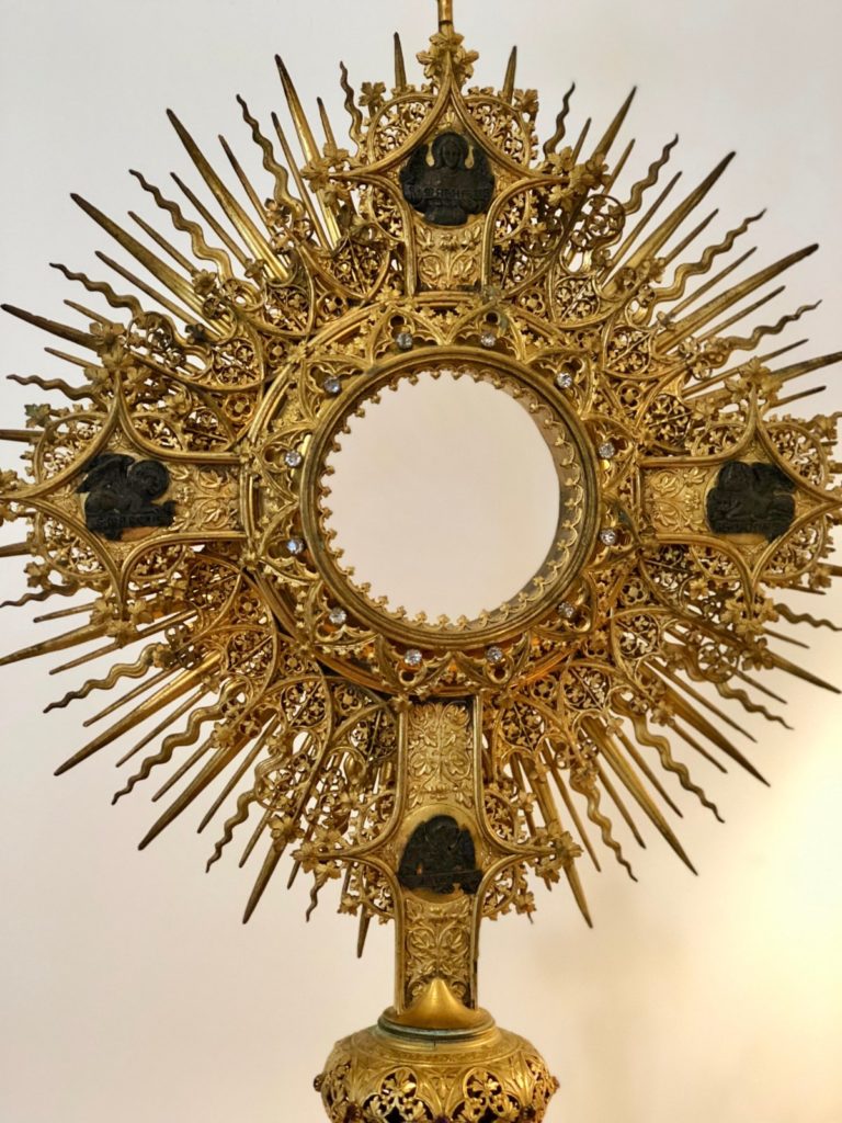 Antique Gothic Style Monstrance C.1870 - European Antiques