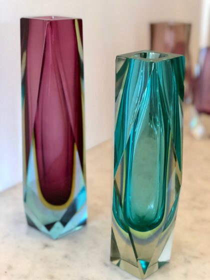 Murano Sommerso art glass vases c.1960 – European Antiques