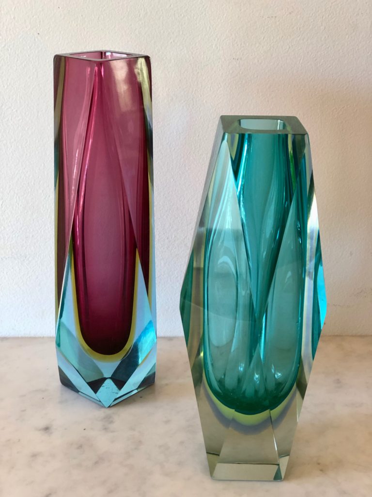 Murano Sommerso art glass vases c.1960 – European Antiques