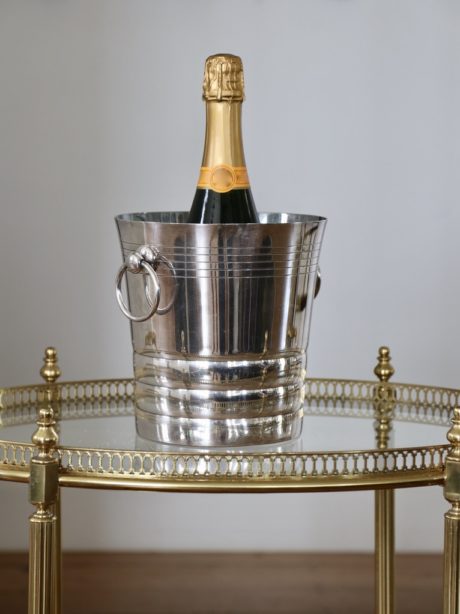 French Art deco silver plated champagne bucket