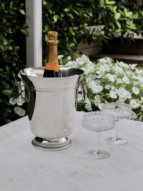 French silver plated Ring handled champagne bucket