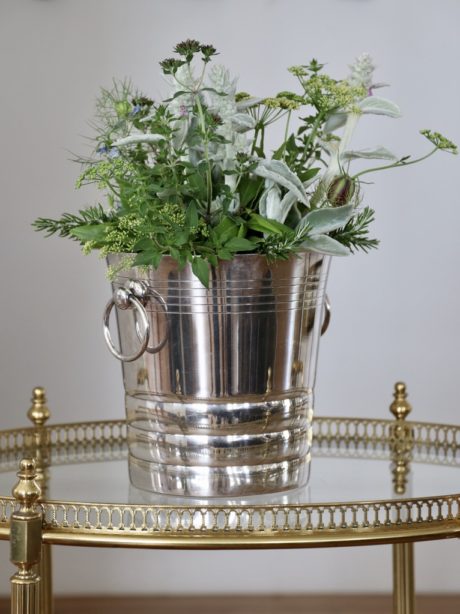 French Art deco silver plated champagne bucket