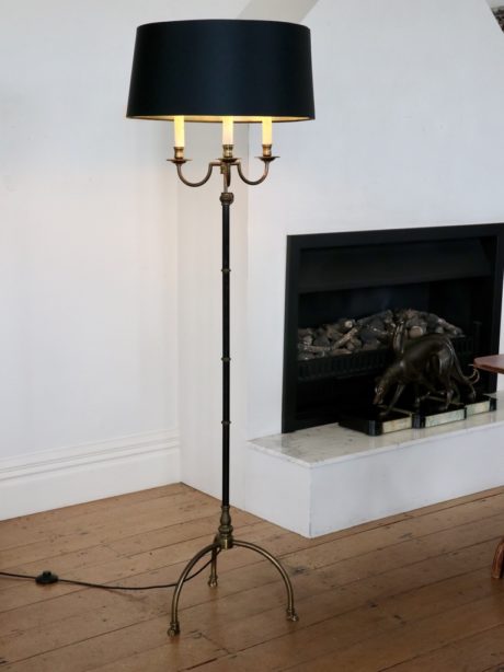 Standing bouillette floor lamp with claw feet c.1930