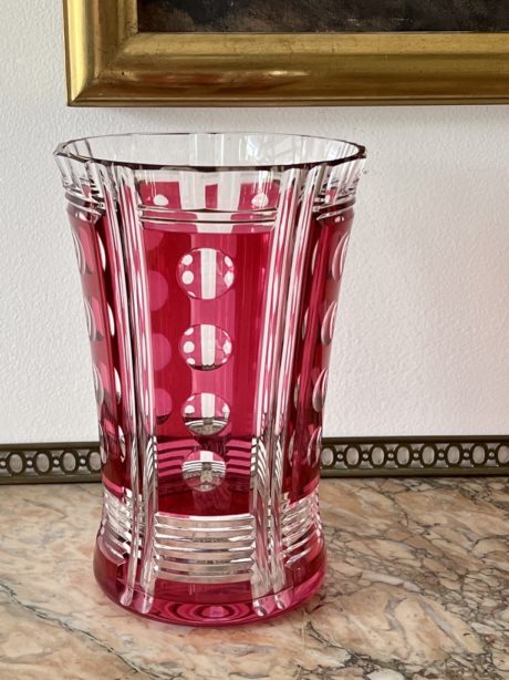 Art deco crystal vase, Val St Lambert