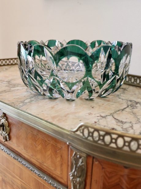 Val St Lambert cut crystal centrepiece bowl