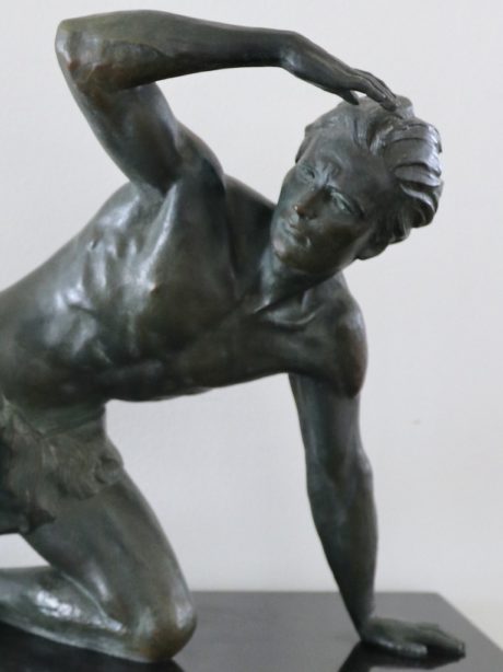 An Art Deco Sculpture in spelter by Jean de Roncourt