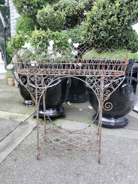 Victorian antique wirework plantstand c.1900