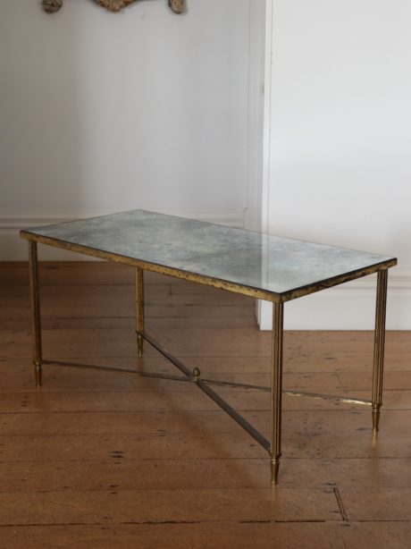 Bronze and brass coffee table in the style of Maison Jansen