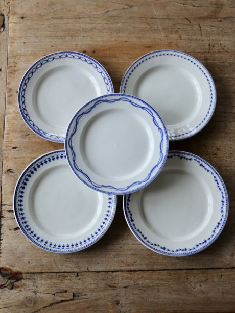 Antique Tournai porcelain plates from Belgium