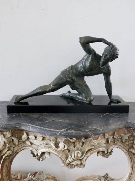 An Art Deco Sculpture in spelter by Jean de Roncourt