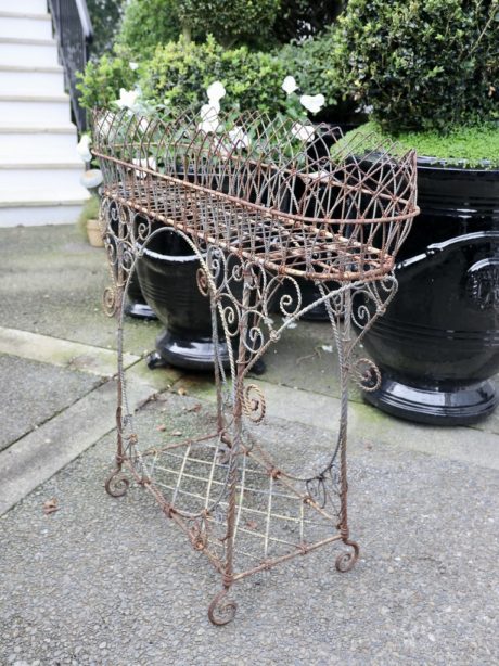 Victorian antique wirework plantstand c.1900