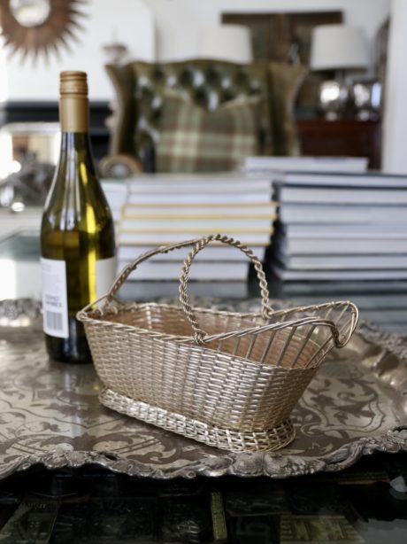 Silver Wiskemann Wine Serving Basket