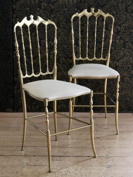 A brass chair by Chiavari, from the 1960s