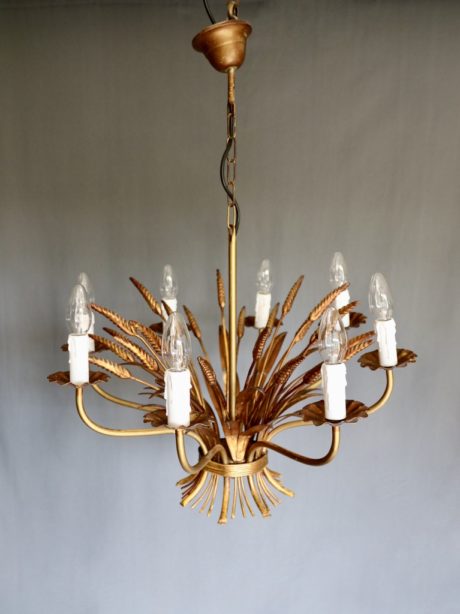 Mid century wheat sheaf chandelier