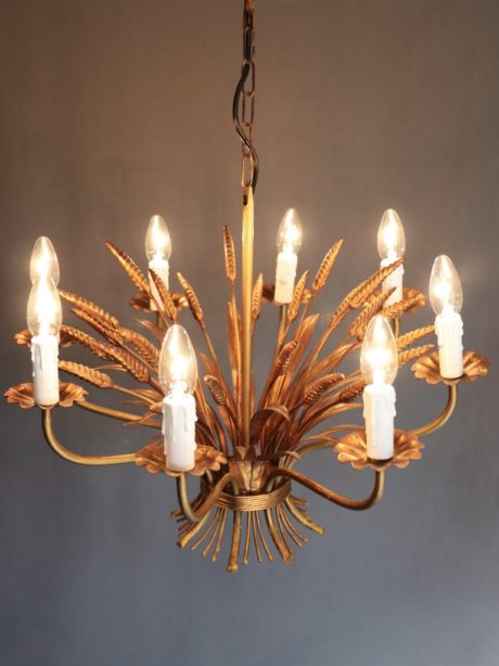 Mid century wheat sheaf chandelier