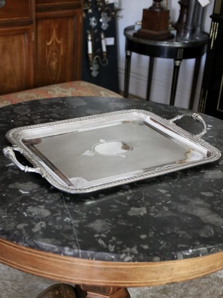 French Silver plated serving tray by Cailar & Bayard, Paris