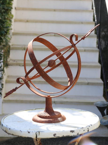 Twentieth century wrought iron armillary sphere