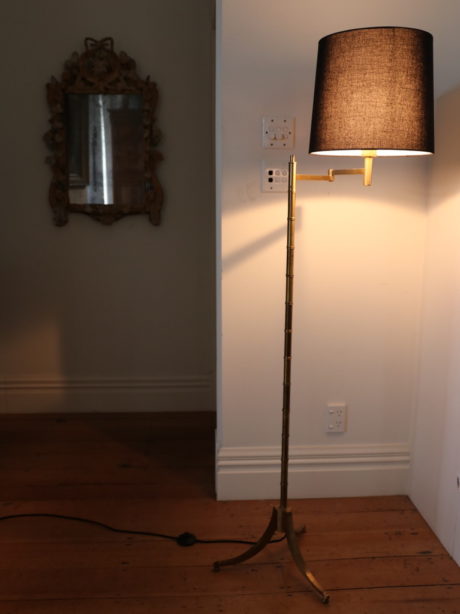 Hollywood Regency bamboo effect floor lamp