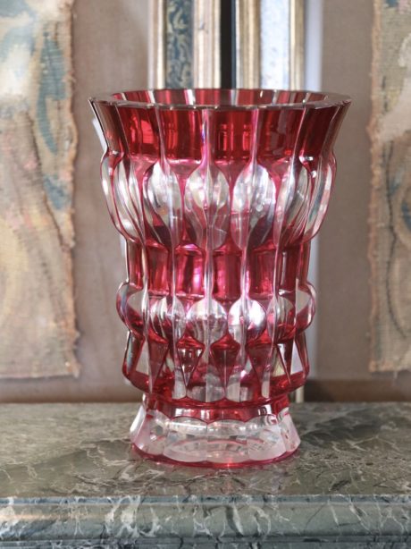 Signed Val St Lambert 'Aglae' crystal vase