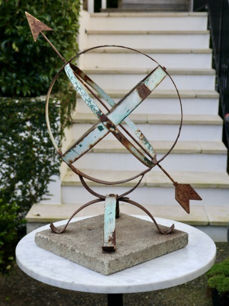 Antique garden armillary sphere