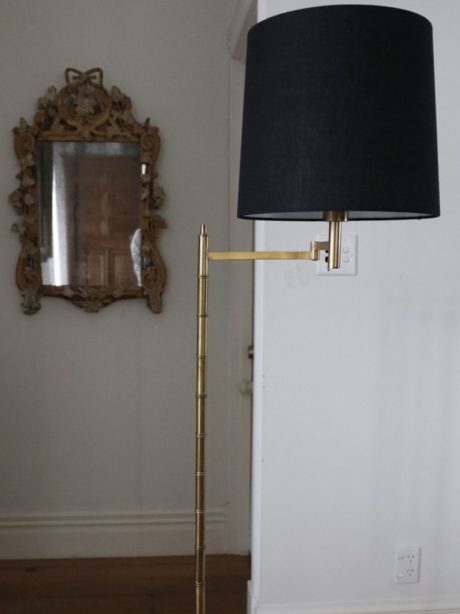 Hollywood Regency bamboo effect floor lamp