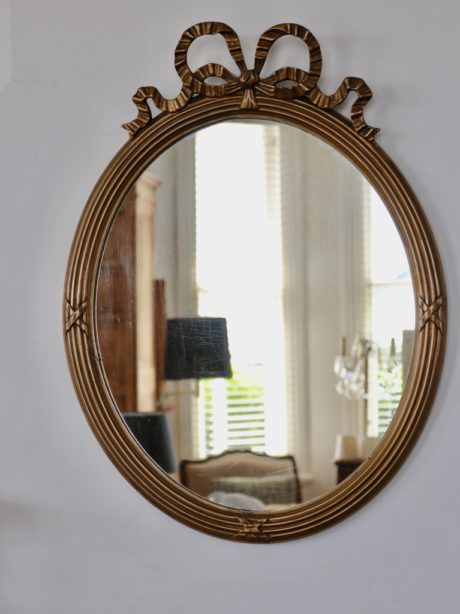 French Louis XVI style gilded mirror