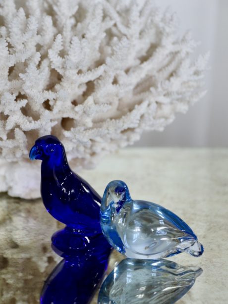 Baccarat and Val Saint Lambert crystal birds