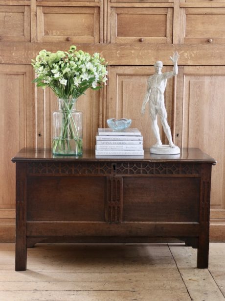 An English 17th century oak coffer c.1680