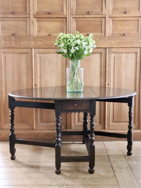 A 19th century English oak Gate leg table