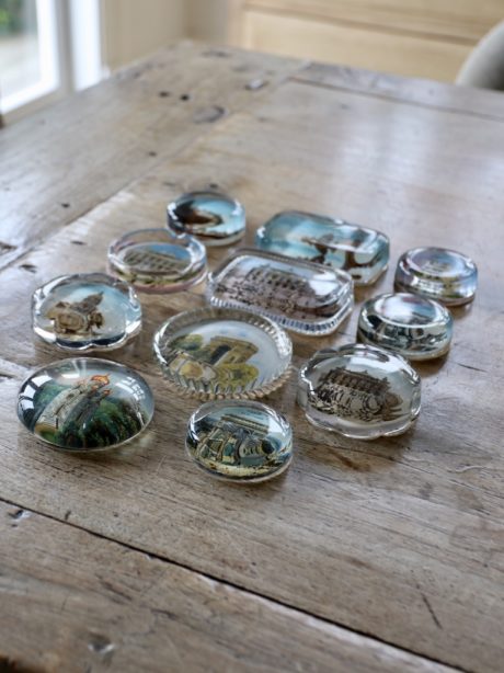 Collection of vintage Parisian glass paperweights