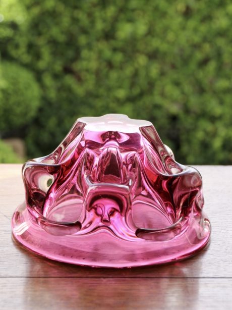 Vintage Murano cranberry glass bowl