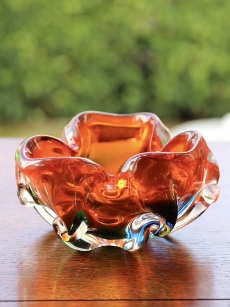 Vintage hand blown Murano glass bowl