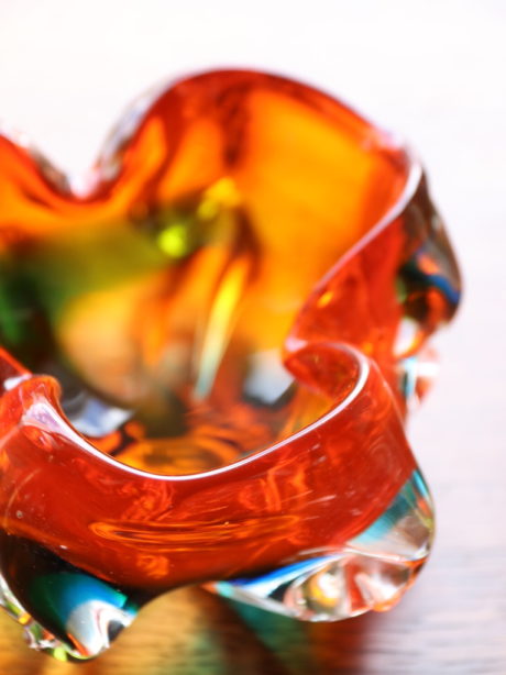 Vintage hand blown Murano glass bowl