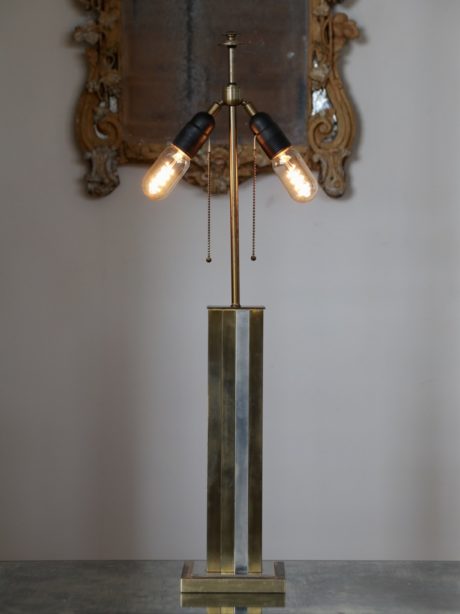 Belgo Chrom brass and chrome table lamp