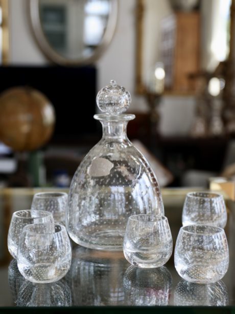 Decanter and six shot glasses by Charles Graffart