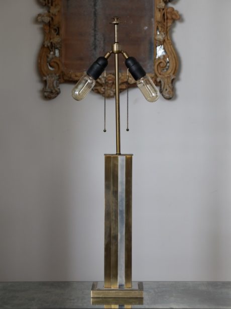 Belgo Chrom brass and chrome table lamp