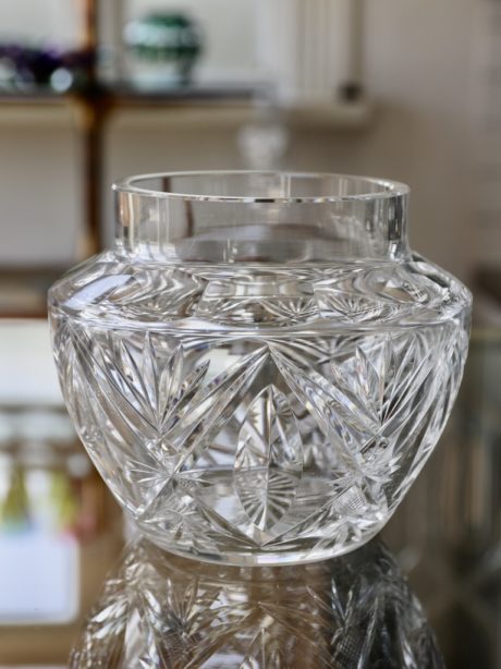 Clear Val St Lambert cut crystal 