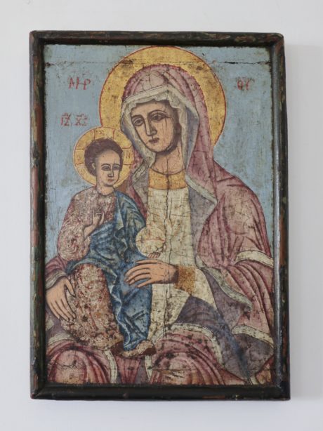 Antique Icon of The Hodigitria Mother of God