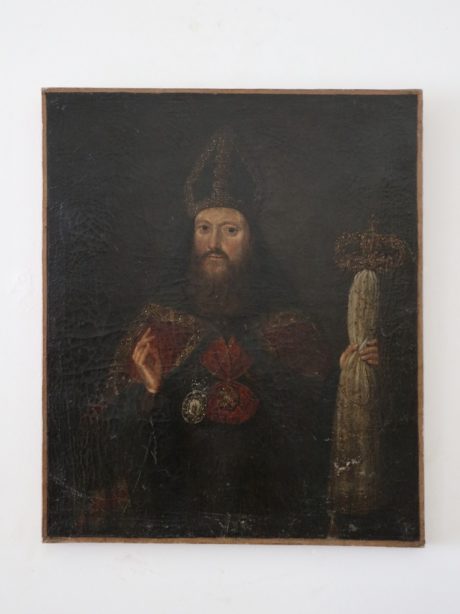 19th century oil on canvas of an Orthodox priest