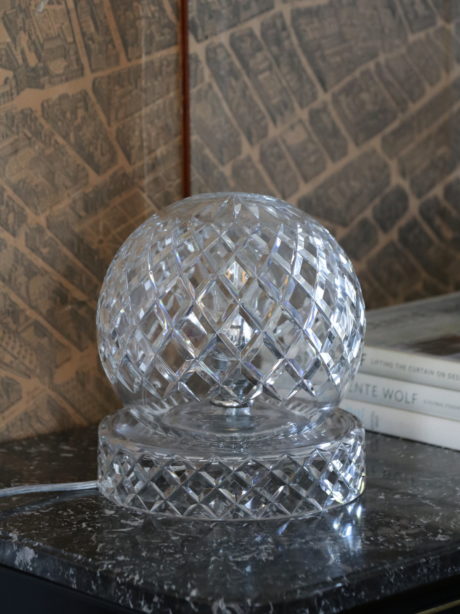 Large cut Crystal Orb Lamp