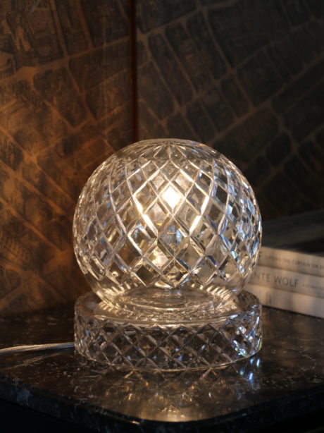 Large cut Crystal Orb Lamp